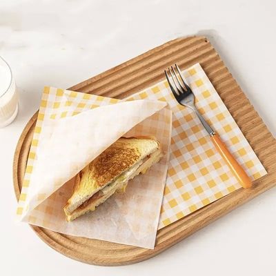 Bom preço. Papel de embrulho à prova de gordura reciclado Papel de cera para alimentos Embalagens de hambúrgueres on-line