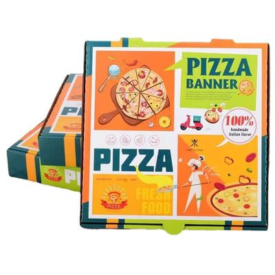 Cajas personalizadas de masa para pizza para llevar a casa Pequeño rosa 3 6 7 8 9 10 11 12 pulgadas de papel ondulado