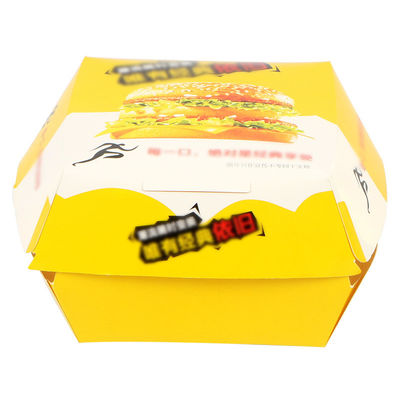 Καλή τιμή. Προσαρμοσμένο σχεδιασμό Ανακυκλώσιμα κουτιά χάμπουργκερ για τρόφιμα takeaway 4C / UV / λαμινισμός / βερνίρισμα / θερμή σφράγιση / ανάκλαση / σφράγιση σε απευθείας σύνδεση