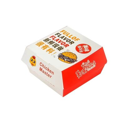 Ein guter Preis. Zustellpapier Burger-Box maßgeschneiderter Druck Restaurant Liefermarke Verpackung Hot Dogs Catering Fast Food Online