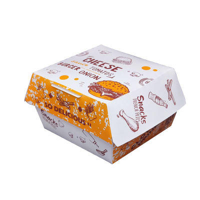 Ein guter Preis. Individuelles Logo akzeptabel Einweg-Kraftpapier-Burger-Box für umweltfreundliche Fastfood-Verpackungen Online