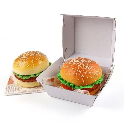 Ein guter Preis. Einfach zusammenklappbare Karton-Burgerverpackungskiste für Lebensmittel, Großhandel mit kundenspezifischem Logo Online