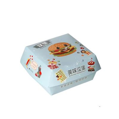 Bom preço. Embalagens de alimentos descartáveis Cartão Kraft Grade Food Fast Food Burger Box Personalização Materiais reciclados Logotipo personalizado aceitável on-line