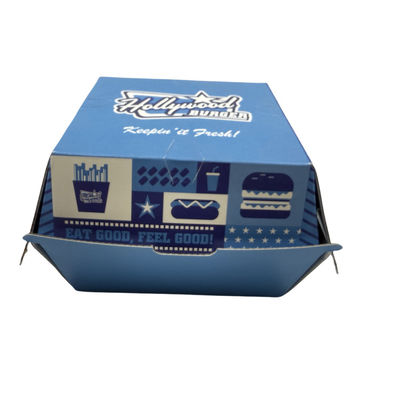 Good price Compostable Greaseproof Burger Boxes Eco-Friendly Food Packaging for Budget-Friendly Solutions Custom Size Accepted online