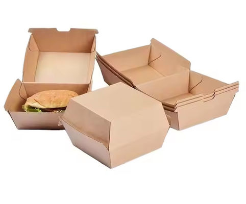 Ein guter Preis. Einwegburgerkarton aus Wellpappe für die Verpackung von Fast Food Online
