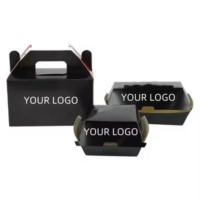 Ein guter Preis. Einwegverpackungskisten mit individuellem Logo für Hamburger, Pommes, Huhn, ISO9001-zertifizierte und Fastfood-Produkte Online
