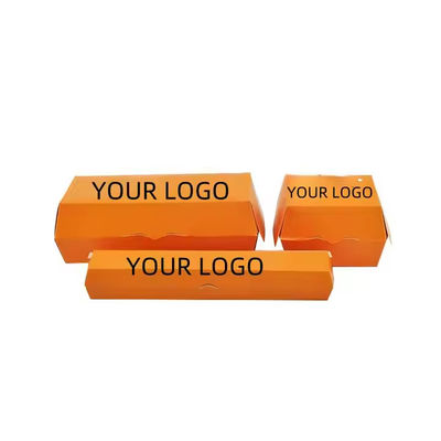Bom preço. Caixas de hambúrgueres personalizadas recicláveis, com logotipo impresso, recipientes ecológicos para embalagens descartáveis de alimentos on-line