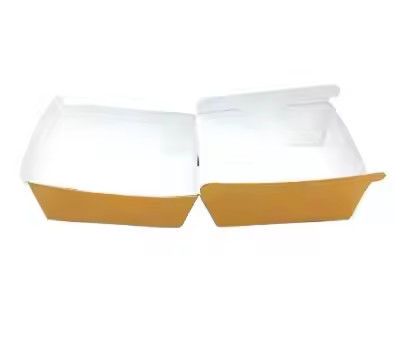 Bom preço. Caixa de hambúrguer Kraft biodegradável personalizada Embalagem de fast food ecológica on-line