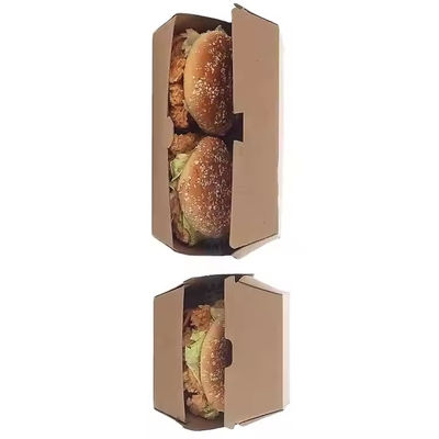 Goede prijs. Custom Eco-Friendly Kraft Paper Burger Boxes De ultieme oplossing voor fastfood verpakkingen online