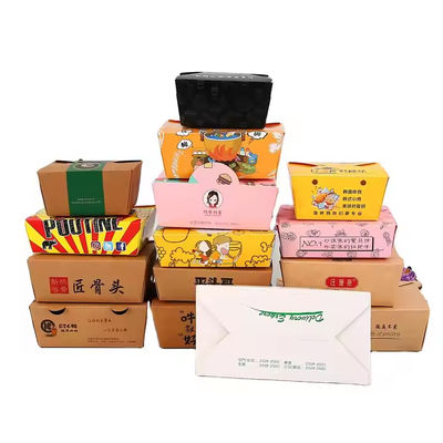 Bom preço. Caixas de embalagem corrugadas personalizadas Caixa de almoço biodegradável para salada de hambúrguer sushi on-line