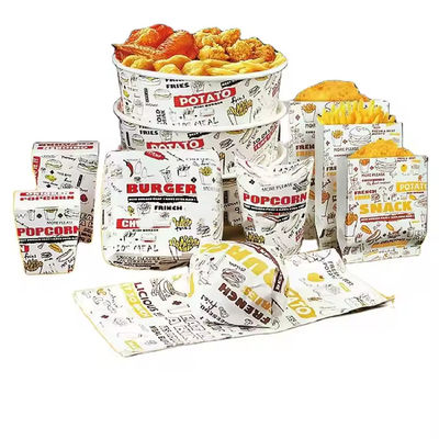 Ein guter Preis. Customized Printed Fast Food Box Food Grade Cardboard Packaging Für Fries Burgers Online