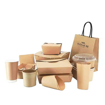 Un buen precio. Papel Kraft reciclable ecológico personalizado Embalaje de comida rápida Caja de hamburguesas de pollo frito en línea