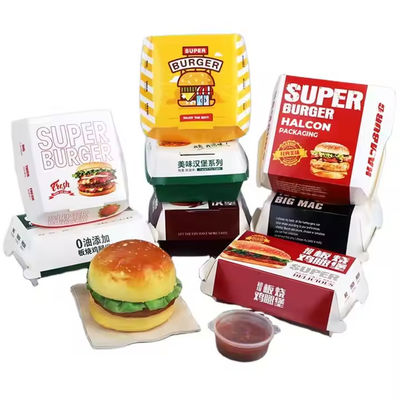 Ein guter Preis. Speziell gedruckte Fast-Food-Boxen Kraftpapierverpackungen für Burger Hot Dogs Brathähnchen Online
