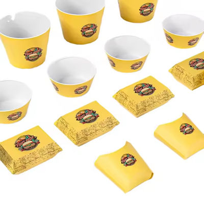 Un buen precio. Envases de papel de cartón de comida rápida para llevar cajas de fritas fritas hamburguesas pizza para envases personalizados en línea