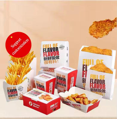 Ein guter Preis. Umweltschonende, maßgeschneiderte, gedruckte Hamburgerboxen, recycelbare, starre Boxen, Fastfood-Verpackungen für verschiedene Lebensmittel Online