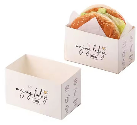 Ein guter Preis. Recycelbare Kraftburger-Boxen für Lebensmittel- und Lebensmittelprodukte Mehrzweck-Pizza-Sandwich-Verpackungen Online