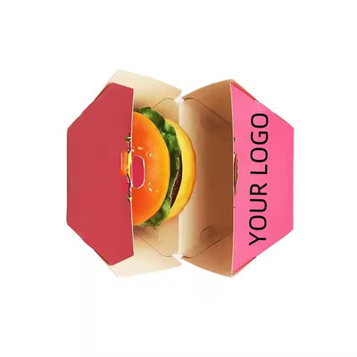 Ein guter Preis. Maßgeschneiderte recycelbare Kraftburger-Boxen Fastfood-Container für umweltbewusste Markenlösungen Online