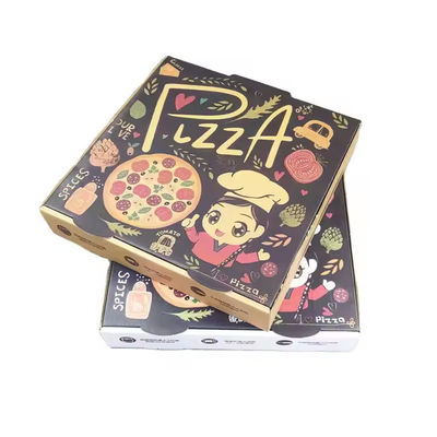 Goede prijs. Biologisch afbreekbaar gegalvaniseerd karton Fast Food pizza dozen met logo afdrukbaar Recycleerbaar en warm stempelen online