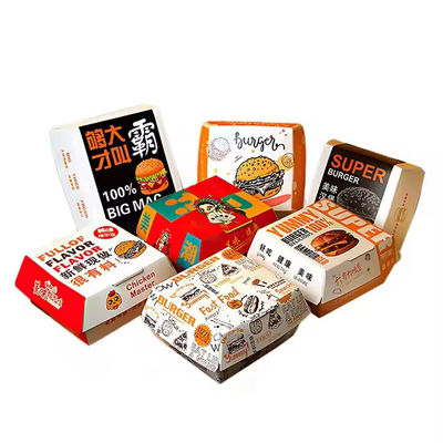 Ein guter Preis. Großhandelsgemachte Biologisch abbaubare Papierburgerboxen für Fastfood: Ideale Einwegverpackungslösung Online