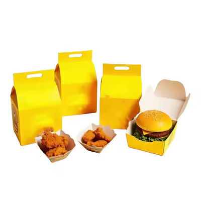 Ein guter Preis. Custom Logo Umweltschonendes, wiederverwertbares Einweg-Kraftpapier-Burger-Box für Fastfood Online