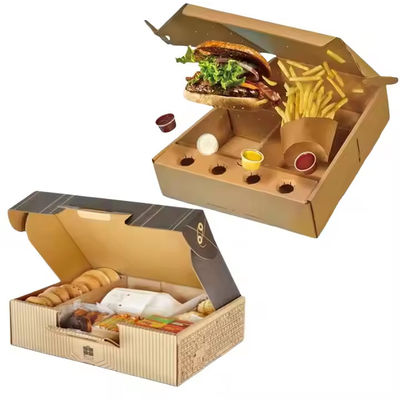 Ein guter Preis. Custom Logo Umweltschonende Kraftpapierboxen für Fastfood-Fritten Hühnerburger Online