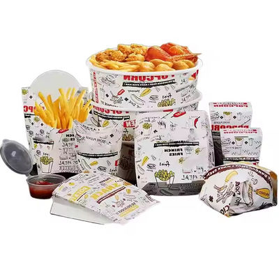 Ein guter Preis. Ausgefertigte Druck-Hamburger-Box Fastfood Öl-beständige Verpackungskiste Online
