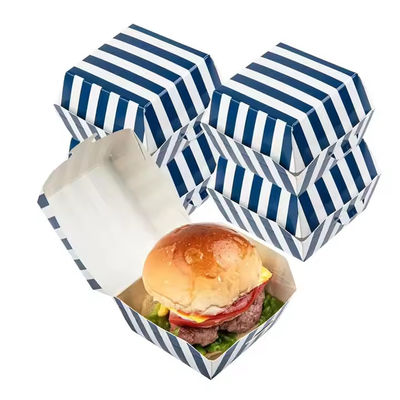 Ein guter Preis. Burgerbox Kraft Wellpappe Biologisch abbaubar kundenspezifisches Fastfood-Box Online
