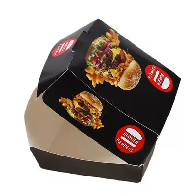 Ein guter Preis. Auf maßgeschneiderte Größe gedruckte Hamburgerverpackungskiste Kraftpapier für Lebensmittel Online