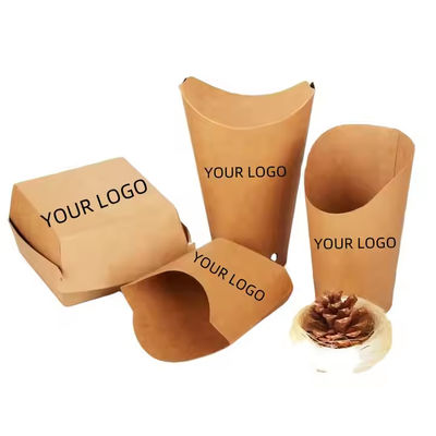 Un buen precio. Caja de hamburguesas de papel Kraft con logotipo personalizado y embalaje biodegradable en línea