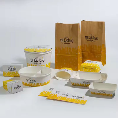 Goede prijs. Op maat gedrukte fastfood verpakkingsdoos voor gebakken kippenvleugels en burger in kartonnen voedselcontainer online