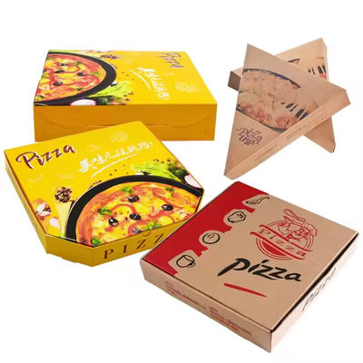 Harga yang bagus Custom Pizza Box Biodegradable Fast Food Grade Corrugated Paper Box untuk Paket Makanan Susu dan Bakery on line