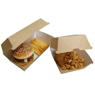 Ein guter Preis. Nahrungsmittelbehälter Fast-Food-Grad Wellpapierverpackungskiste für umweltfreundliche kundenspezifische Hamburger-Kiste Online