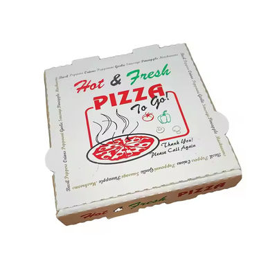Un buen precio. Caja de pizza personalizada de papel ondulado ecológico, caja desechable de comida rápida para llevar en línea