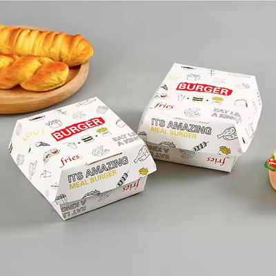 Ein guter Preis. Customized Logo Chicken Burger Box Umweltfreundliche und recycelbare Lösung für Fastfood-Verpackungen Online