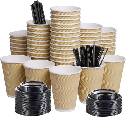Un buen precio. Taza de café de papel biodegradable, ecológica y personalizada, sin recubrimiento de plástico a base de agua en línea