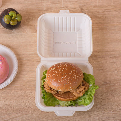 Un buon prezzo. Cartone per hamburger a base di amido di mais ecologico compostabile biodegradabile all'ingrosso in linea
