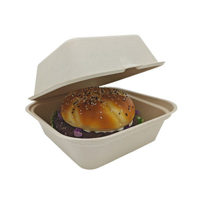 Ein guter Preis. Großhandel kundenspezifische Hamburgerbox biologisch abbaubar Fast-Food-Qualität Maisrückstand Clamshell-Box Hamburgerbox Online