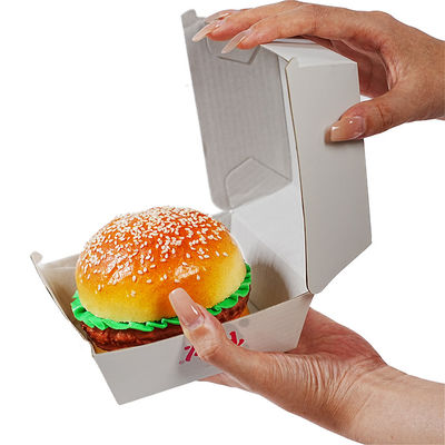 Un buen precio. Caja de hamburguesa personalizada ecológica con caja de embalaje de papel corrugado biodegradable en línea