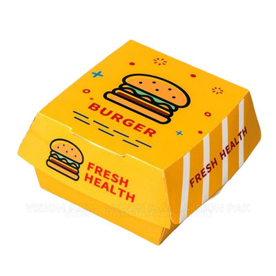 Un bon prix. Boîte à hamburgers emballage de livraison de restauration rapide personnalisation écologique emballage en papier biodégradable à l'épreuve de l'huile en ligne