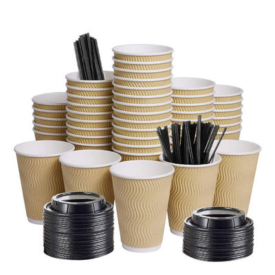 Good price Wholesale Eco-friendly Disposable Custom Printed Coffee Cups Biodegradable Kraft Paper Cups online