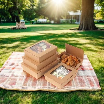 Ein guter Preis. Maßgeschneiderte, umweltfreundliche und biologisch abbaubare Kraftpapier-Lunchbox Online