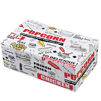 Giá tốt. Hộp giấy phân hủy sinh học đựng đồ ăn nhanh, khoai tây chiên, bắp rang bơ, gà rán, có in logo tùy chỉnh trực tuyến