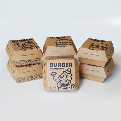 ราคาดี Customized printed logo disposable fast food takeaway burger box ออนไลน์