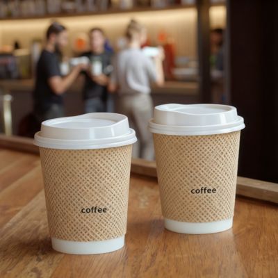良い価格 Customized 8oz 16oz double walled coffee paper cup eco-friendly disposable paper cup with lid オンライン