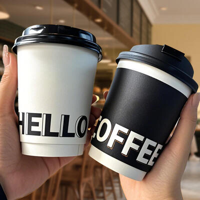 Good price Customized printing 8oz 10oz 12oz 16oz disposable insulated double wall coffee paper cup with lid online