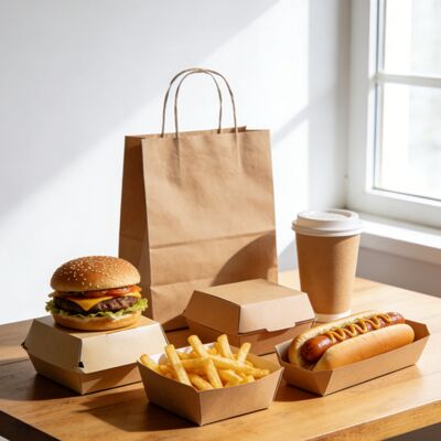 Dobra cena. Zestaw hurtowy spersonalizowany do fast foodów, przeznaczony do kontaktu z żywnością, pudełko na burgery, frytki, smażonego kurczaka, hot dogi w Internecie