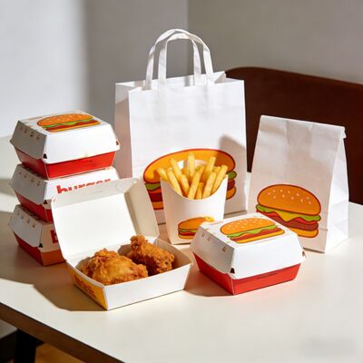 Dobra cena. Restauracja hurtowa, na zamówienie, zestaw fast foodów na wynos koreańskie smażone kurczaki, pudełko z jedzeniem, kanapki z hamburgerami, frytki. w Internecie
