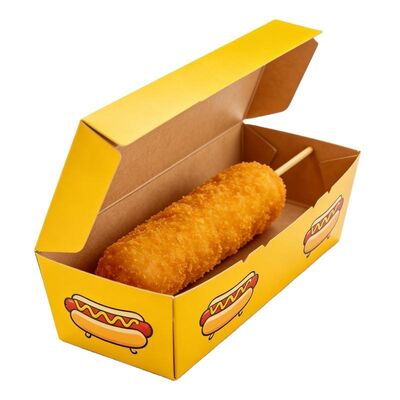 İyi bir fiyat. Özel Basılmış Biyodegradable Greaseproof Hot Dog Kutusu ve Takeaway Gıdaları için Burger Kutusu çevrimiçi