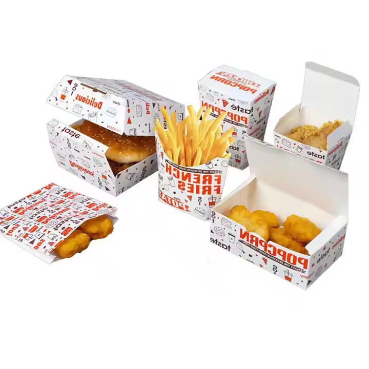 Fast Food Takeaway Packaging Custom Eco-Friendly Burger Boxes with CMYK ...