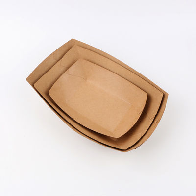 Bom preço. Comida rápida Fritos franceses Containers Kraft Paper Boat Serving To Go Containers Embalagem on-line